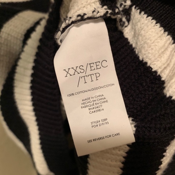 CAbi 5289 Whistle Black White Striped Cardigan XXS - Picture 8 of 11